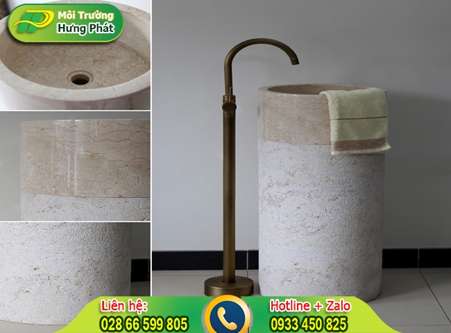 Mẫu lavabo trụ đứng hiện đại