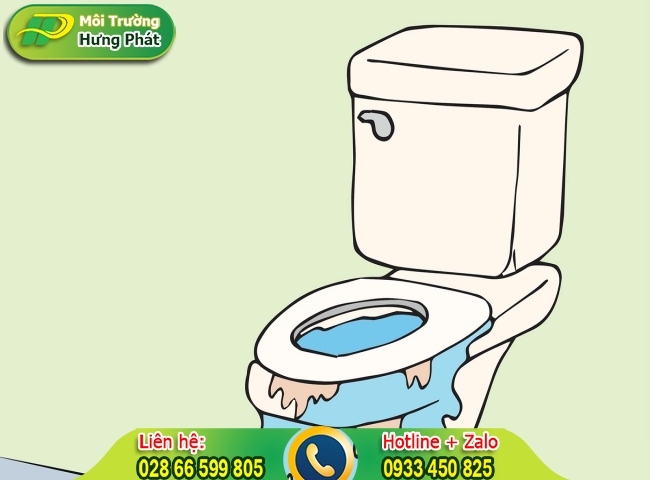 bồn cầu rò rỉ nước
