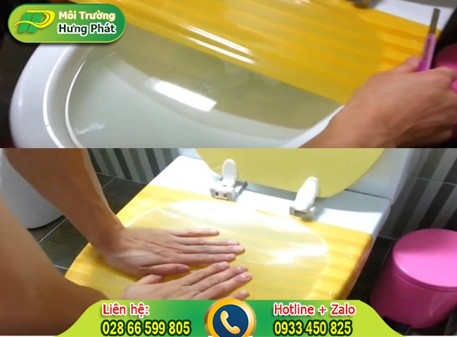 Dụng cụ cần thiết để xử lý bồn cầu nghẹt bằng băng dính