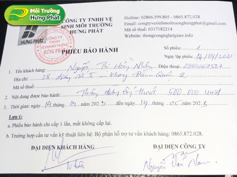 Th&ocirc;ng tin về c&ocirc;ng ty th&ocirc;ng cống nghẹt Quận 2 Hưng Ph&aacute;t