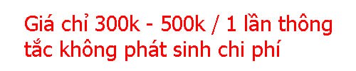 Thông cống khoán trọn gói giá 300k -500k