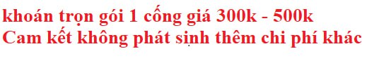 Th&ocirc;ng cống kho&aacute;n trọn g&oacute;i gi&aacute; 300k -500k