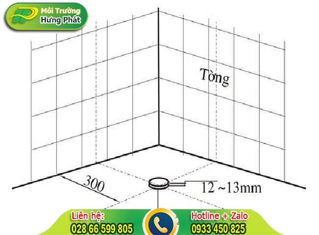 D&ugrave;ng xi măng tr&eacute;t quanh miệng ống