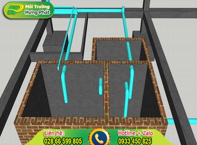 Diện tích để xây bể phốt 3 ngăn