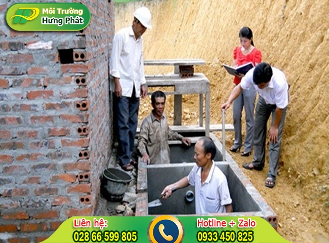 Cách xây bể phốt 2 ngăn