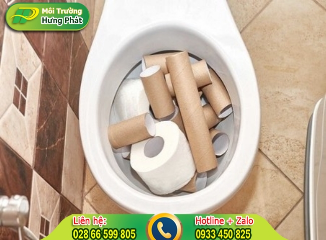 Bể phốt bị tắc do bị kẹt giấy vệ sinh