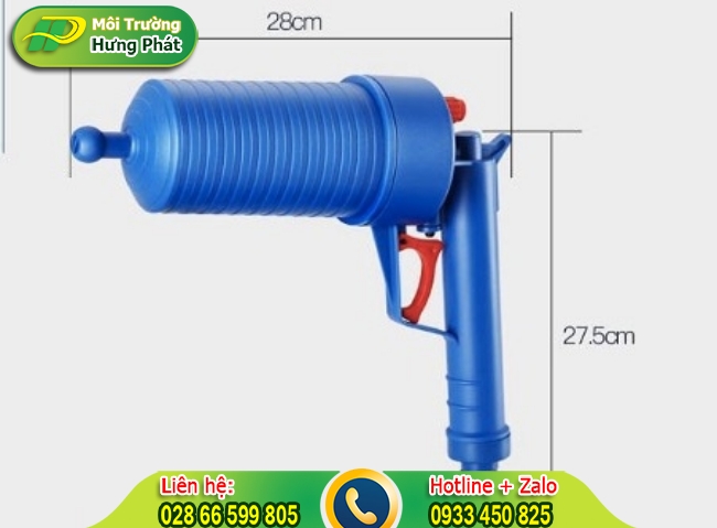 Cách thông ống thoát khí bể phốt với súng thông tắc