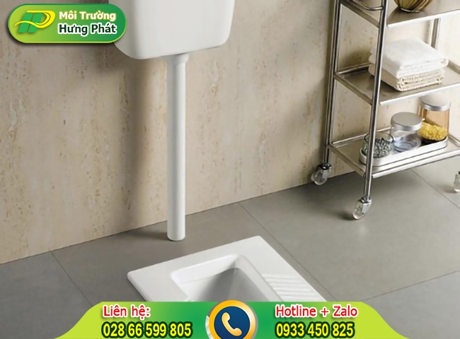 Cấu tạo bồn cầu xổm đơn giản