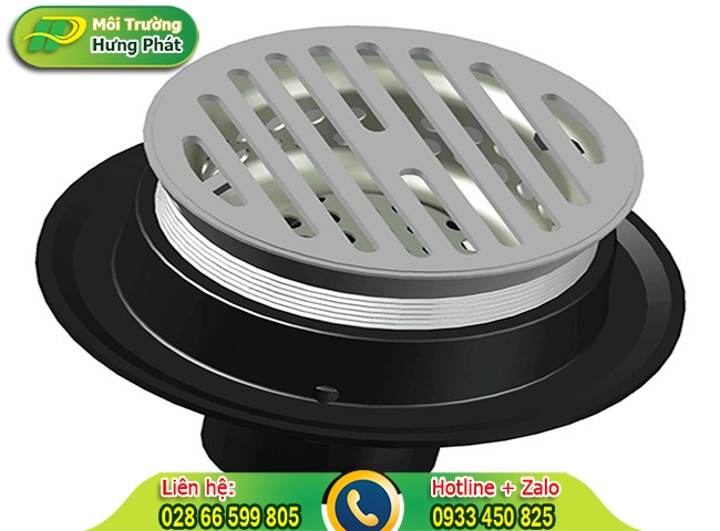 Phễu tho&aacute;t s&agrave;n với chất liệu được tạo th&agrave;nh từ gang