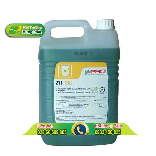 H&oacute;a chất xử l&yacute; m&ugrave;i h&ocirc;i toilet G211 TBC