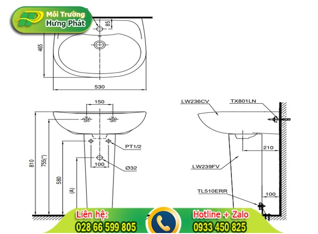 Bản vẽ thiết kế chi tiết bồn rửa mặt
