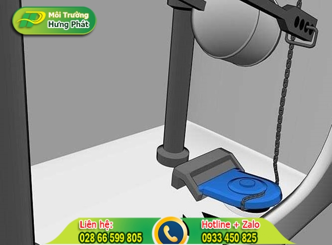 Bồn cầu bị r&ograve; rỉ nước do van xả