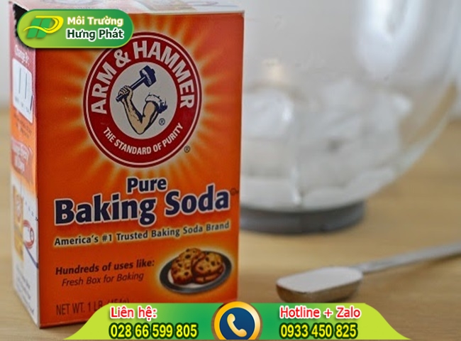 Sử dụng baking soda th&ocirc;ng đường ống bồn rửa ch&eacute;n