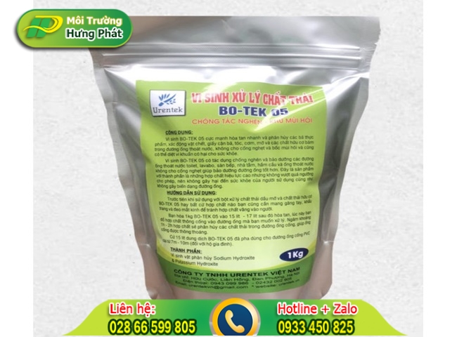 Bột làm tan dầu mỡ trong cống