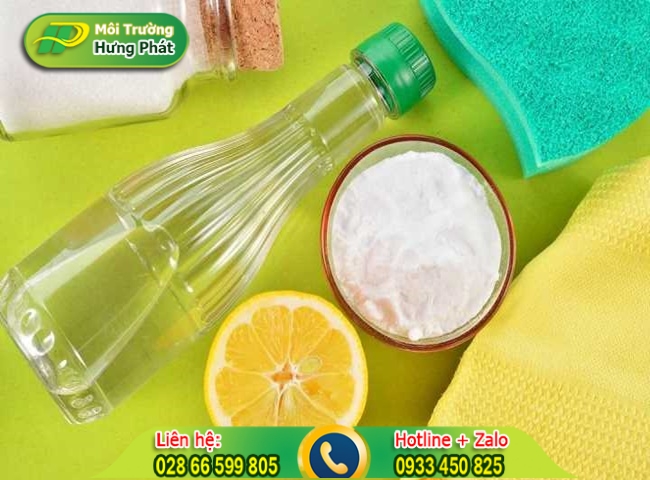 Sử dụng chanh, muối, giấm và nước rửa chén để làm tan dầu mỡ