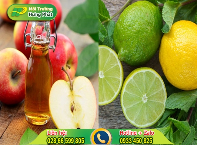 Tẩy trắng nền gạch bằng giấm và chanh