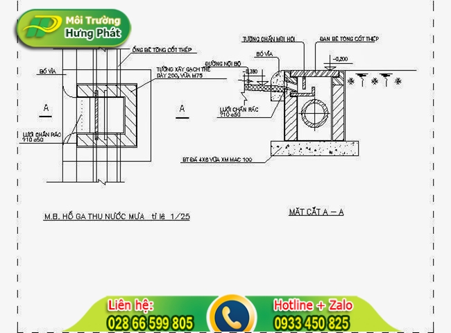 Khoảng c&aacute;ch giữa c&aacute;c hố ga tho&aacute;t nước mưa