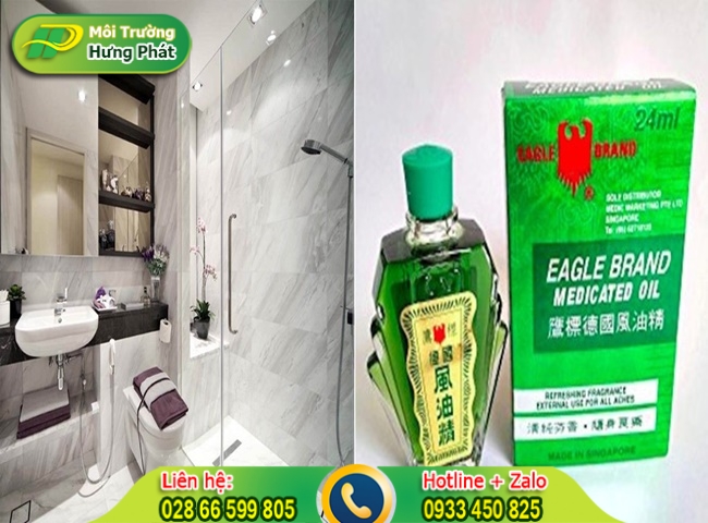 C&aacute;ch khử m&ugrave;i nh&agrave; vệ sinh bằng dầu gi&oacute;