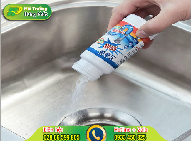 Bột th&ocirc;ng bồn rửa ch&eacute;n đơn giản, hiệu quả