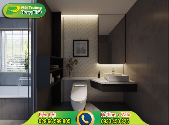 Thiết kế nh&agrave; vệ sinh v&agrave; ph&ograve;ng tắm ri&ecirc;ng với diện t&iacute;ch vừa