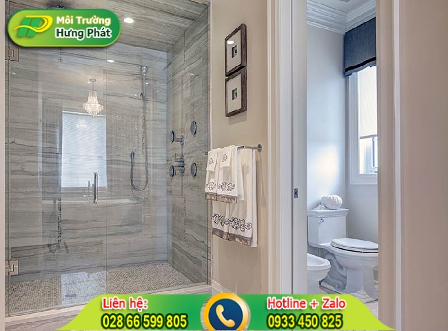 Thiết kế nh&agrave; vệ sinh v&agrave; ph&ograve;ng tắm ri&ecirc;ng chiếm nhiều diện t&iacute;ch