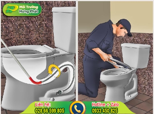 Sử dụng d&acirc;y l&ograve; xo th&ocirc;ng bồn cầu bị nghẹt