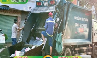 Dịch vụ thu gom rác thải sinh hoạt Hưng Phát giá rẻ, an toàn, uy tín